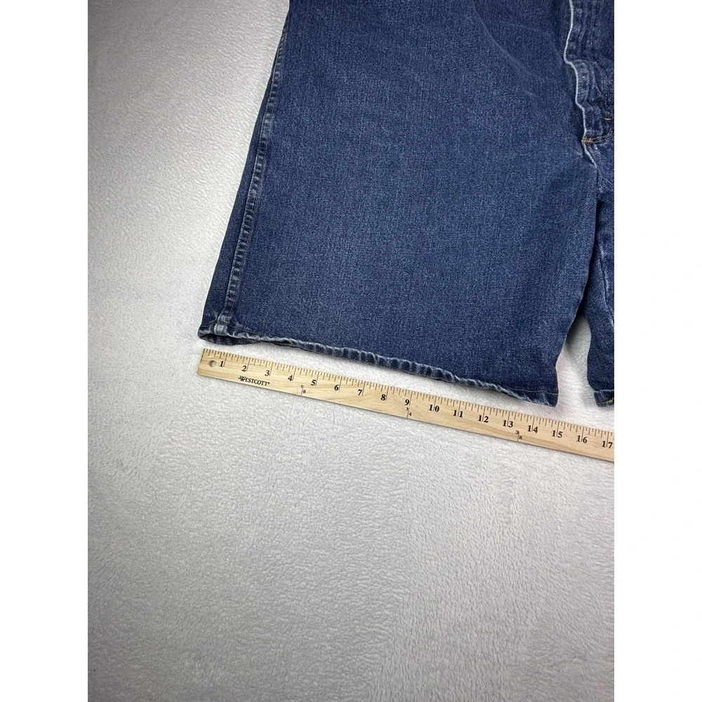 Wrangler Denim Shorts Mens 50 Carpenter Relaxed Dark Wash Blue 36505RS
